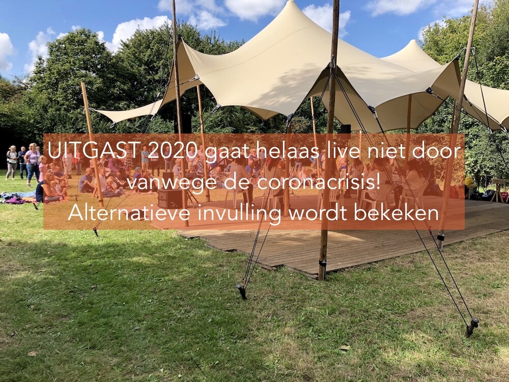 Muziekfestival UITGAST 2020 gaat live niet door